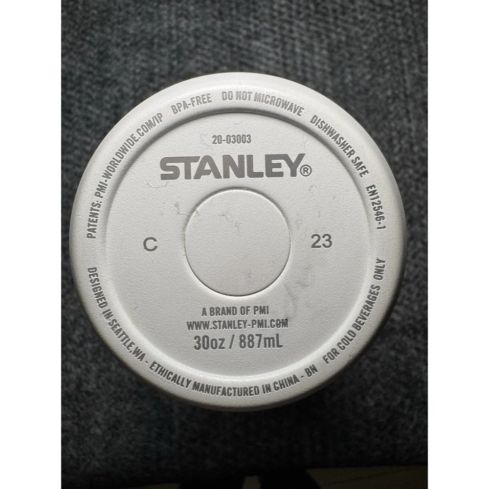 Stanley 30 oz Winterscapes The Iceflow Flipstraw Tumbler Pale Stone ECU - Picture 10 of 11